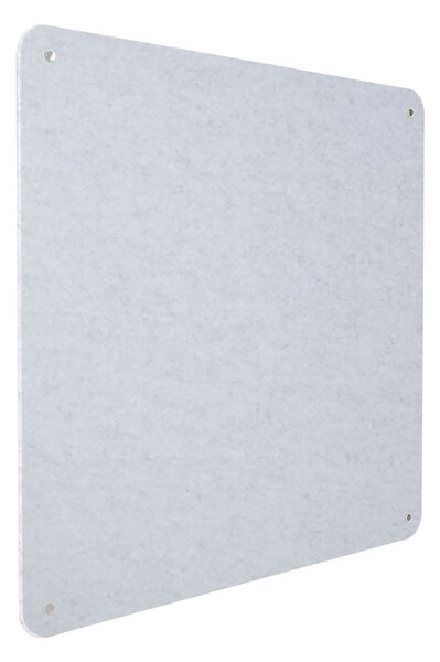 Pannello Fonoassorbente da Parete con Fori 70x70 cm Kit di 4 distanziali Coprivite Cromo Finitura Grigio