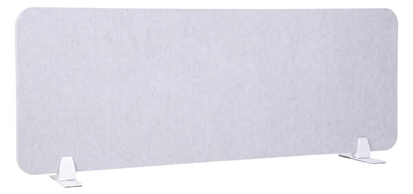 Pannello Fonoassorbente da Banco 120x45 cm Coppia di Piedini con Base D'Appoggio Finitura Grigio