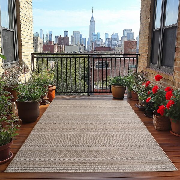 Tappeto da interno ed esterno beige 80x150 cm Desert 1303 – Ayyildiz Carpets