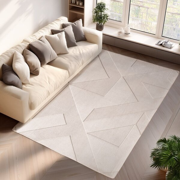 Tappeto color crema lavabile 120x170 cm Pompei 1613 – Ayyildiz Carpets