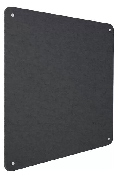 Pannello Fonoassorbente da Parete con Fori 70x70 cm Kit di 4 distanziali Coprivite Cromo Finitura Antracite