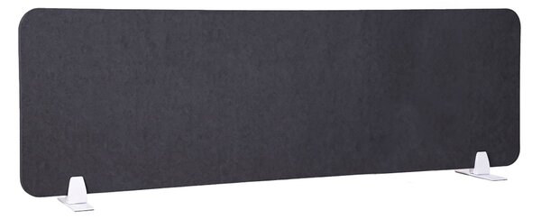 Pannello Fonoassorbente da Banco 140x45 cm Coppia di Piedini con Base D'Appoggio Finitura Antracite