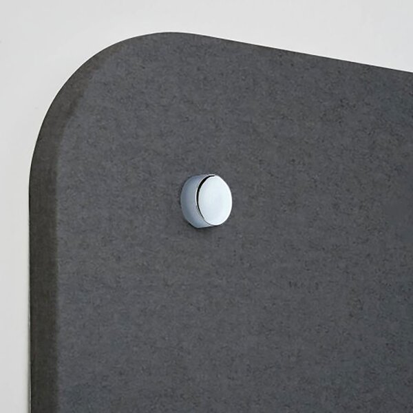 Pannello Fonoassorbente da Parete con Fori 70x70 cm Kit di 4 distanziali Coprivite Cromo Finitura Antracite