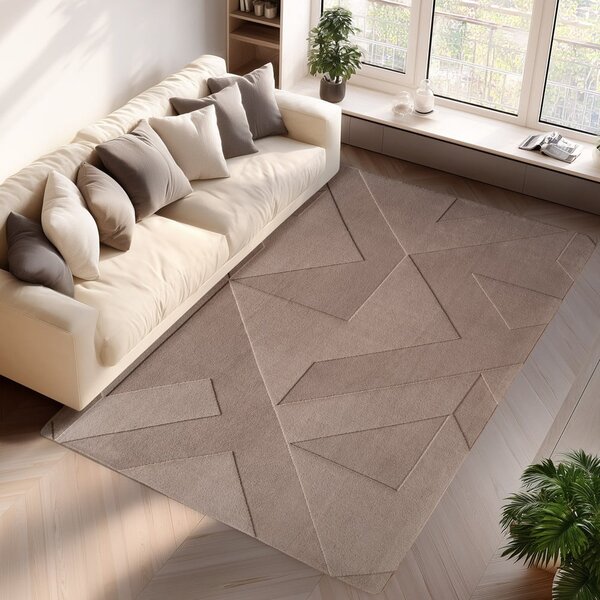 Tappeto marrone chiaro lavabile 140x200 cm Pompei 1613 – Ayyildiz Carpets