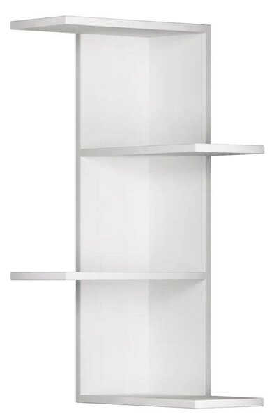 Libreria Scaffale 42x42x85 cm 4 Ripiani da Parete Angolare in MDF Bianco