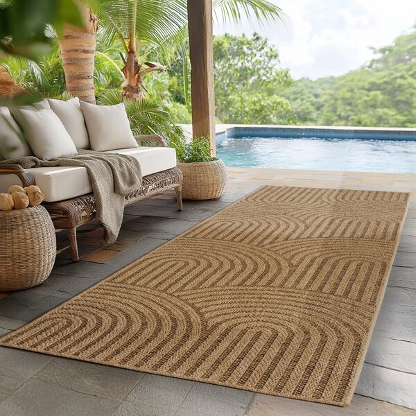Passatoia da interno ed esterno marrone 80x250 cm Timber 1401 – Ayyildiz Carpets