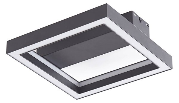 Lucande Smart LED plafoniera Tjado, 30 cm, nero, RGBW