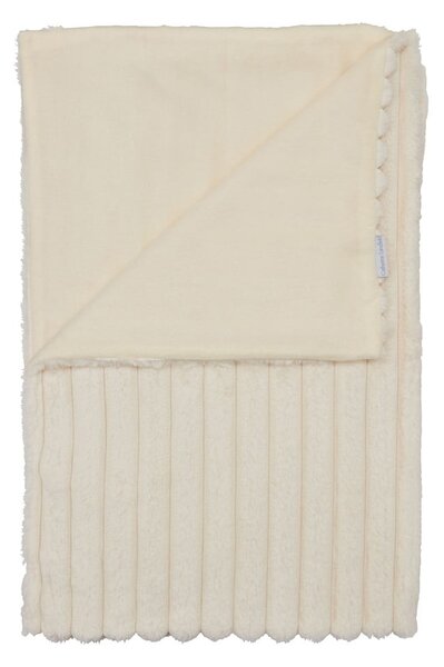 Coperta color crema in micropile 130x170 cm Cosy Ribbed – Catherine Lansfield