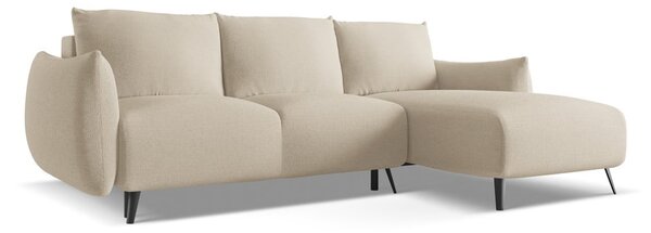 Divano angolare beige (con penisola a destra) Malie – Makamii