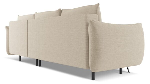 Divano angolare beige (con penisola a destra) Malie – Makamii