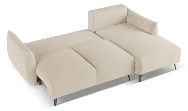 Divano angolare beige (con penisola a destra) Malie – Makamii