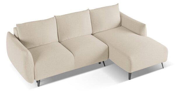 Divano angolare beige (con penisola a destra) Malie – Makamii