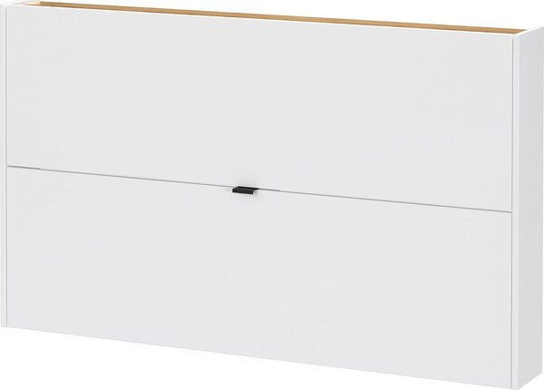 Scarpiera bianca effetto rovere con ante ribaltabili e da parete 140x83x18 cm Ameca – Germania