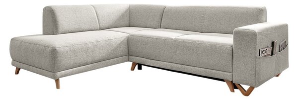 Divano angolare beige allungabile e con contenitore (penisola a sinistra/a L) Classy Sophie – Miuform