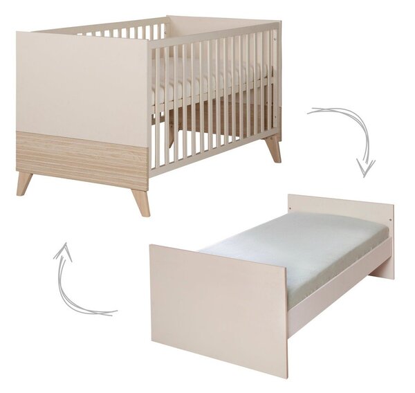 Lettino beige con altezza regolabile 70x140 cm Sidney – Roba