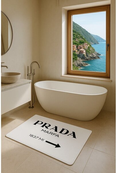 Set di tappetini per il bagno bianchi in velluto 2 pz 60x100 cm Prada – Mila Home