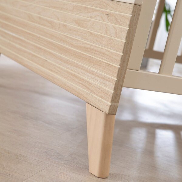 Lettino beige con altezza regolabile 70x140 cm Sidney – Roba