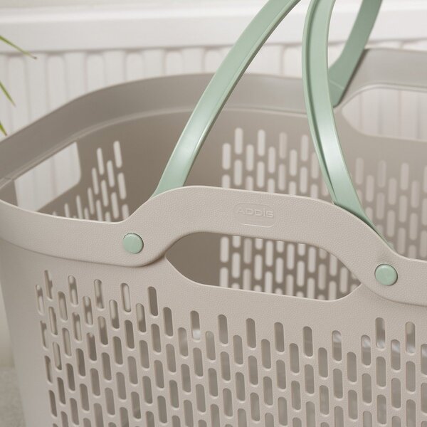 Cesta per il bucato marrone chiaro in plastica 45 l – Addis