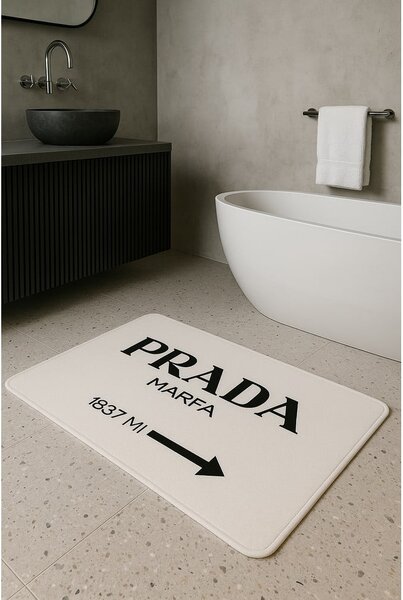 Set di tappetini per il bagno bianchi in velluto 2 pz 60x100 cm Prada – Mila Home