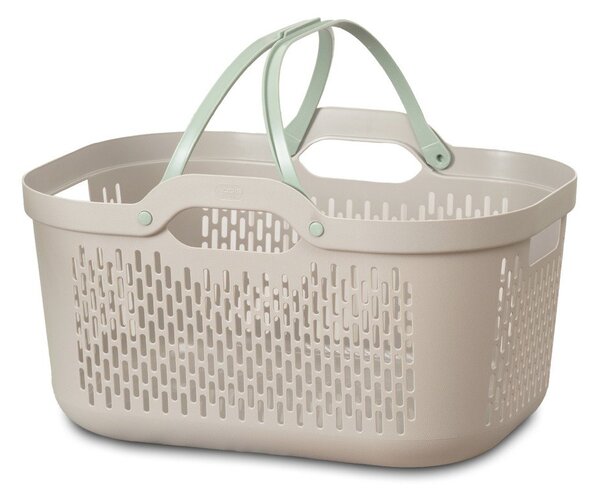 Cesta per il bucato marrone chiaro in plastica 45 l – Addis