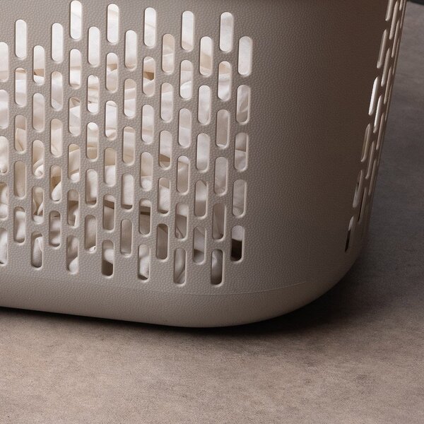 Cesta per il bucato marrone chiaro in plastica 45 l – Addis