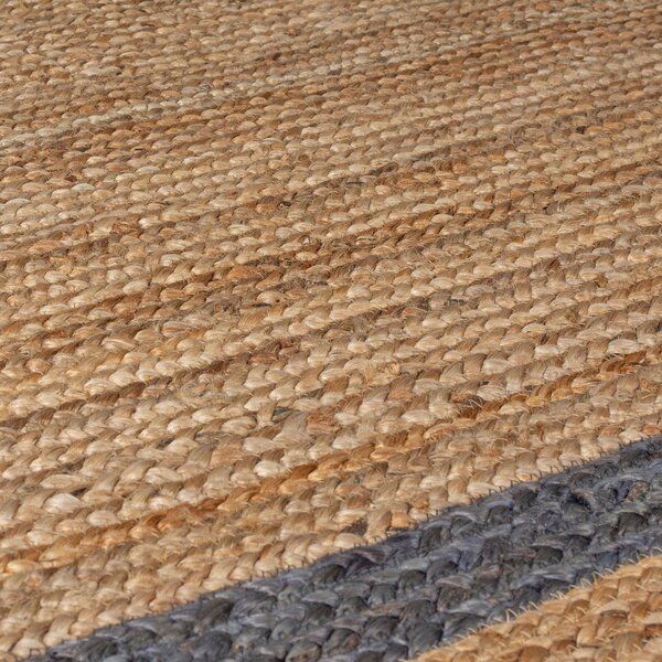 Passatoia grigia/di colore naturale in iuta tessuta a mano 80x230 cm Grace Grey – Flair Rugs