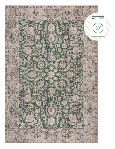 Tappeto verde lavabile 152x230 cm Beau Floral – Flair Rugs