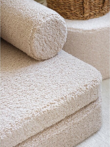 Divano per bambini marrone chiaro con rivestimento in bouclé 132 cm Settee – Wigiwama