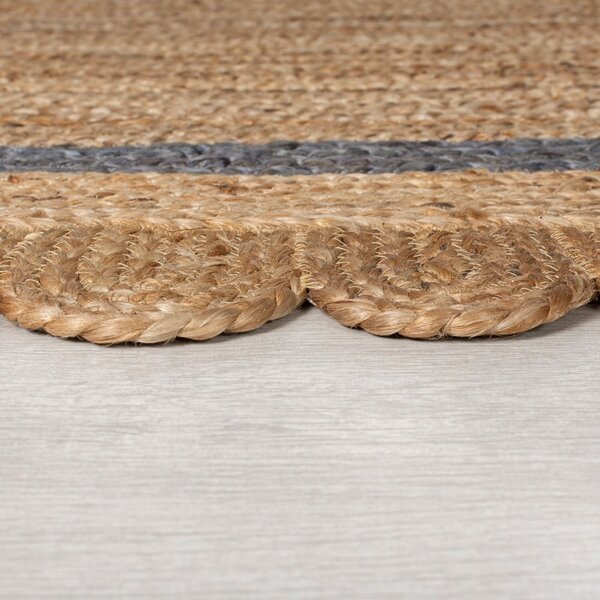 Passatoia grigia/di colore naturale in iuta tessuta a mano 80x230 cm Grace Grey – Flair Rugs
