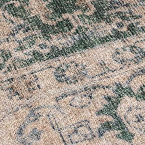 Tappeto verde lavabile 152x230 cm Beau Floral – Flair Rugs