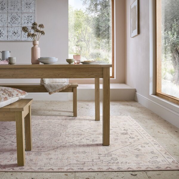 Tappeto color crema lavabile 152x230 cm Teo Traditional – Flair Rugs