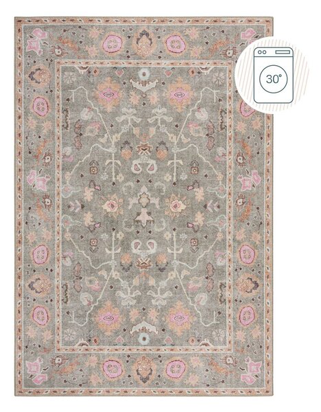 Tappeto verde chiaro lavabile 190x290 cm Una Floral – Flair Rugs