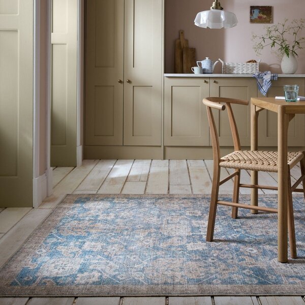 Tappeto blu lavabile 190x290 cm Orelia Global – Flair Rugs