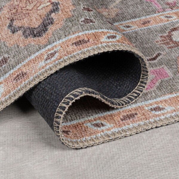Tappeto verde chiaro lavabile 190x290 cm Una Floral – Flair Rugs