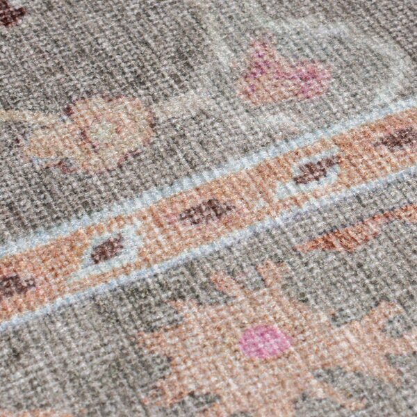Tappeto verde chiaro lavabile 190x290 cm Una Floral – Flair Rugs