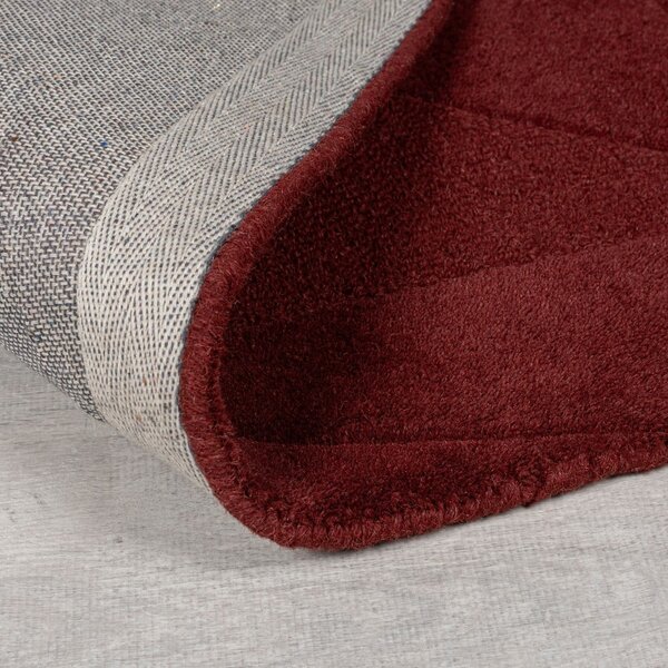Tappeto rotondo burgundy in lana tessuto a mano ø 160 cm Shard Red – Flair Rugs