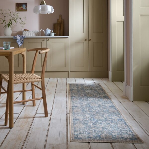 Passatoia blu lavabile 60x230 cm Orelia Global – Flair Rugs