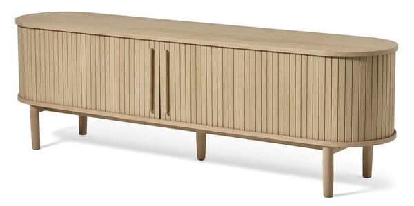 Mobile TV di colore naturale effetto rovere 180x56x40 cm Meta – Unique Furniture