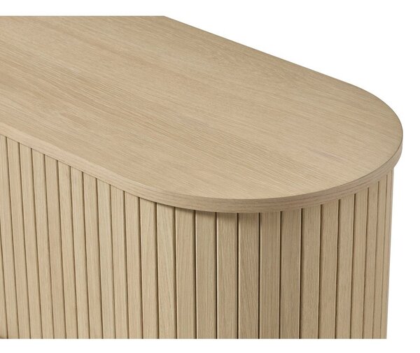 Mobile TV di colore naturale effetto rovere 180x56x40 cm Meta – Unique Furniture