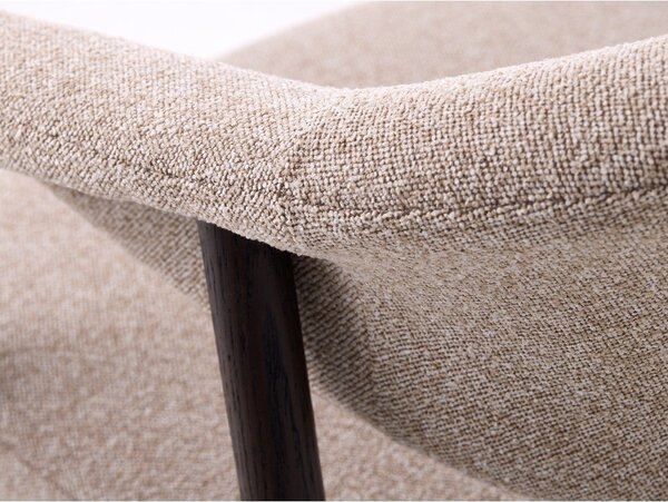 Set di sedie da pranzo beige in rovere massiccio con braccioli 2 pz Elk – Unique Furniture