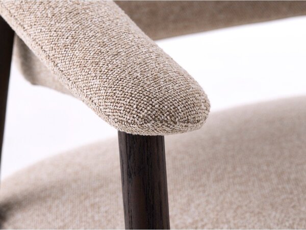 Set di sedie da pranzo beige in rovere massiccio con braccioli 2 pz Elk – Unique Furniture