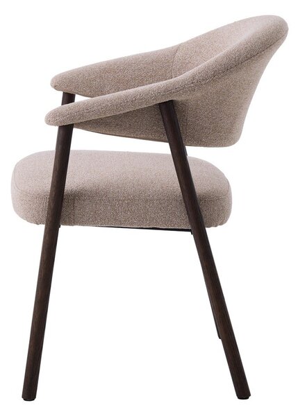 Set di sedie da pranzo beige in rovere massiccio con braccioli 2 pz Elk – Unique Furniture
