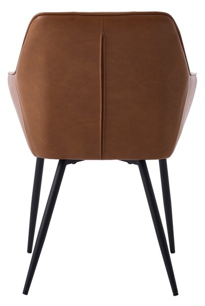 Set di sedie da pranzo marrone in imbottito con braccioli 2 pz Nolan Square – Unique Furniture