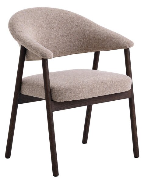 Set di sedie da pranzo beige in rovere massiccio con braccioli 2 pz Elk – Unique Furniture