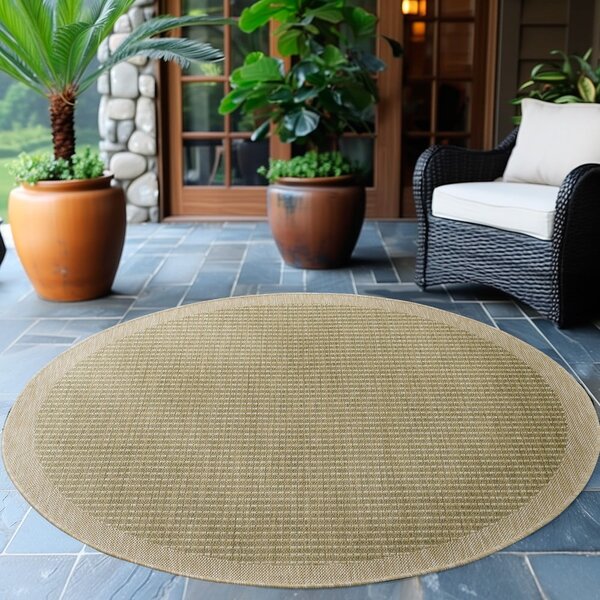 Tappeto da interno/esterno rotondo color kaki ø 160 cm Giza 1410 – Ayyildiz Carpets
