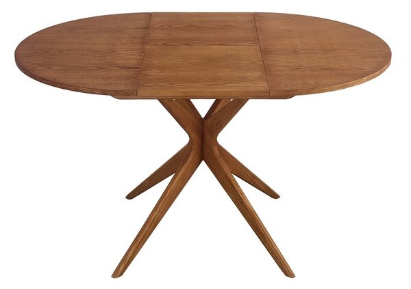 Tavolo da pranzo rotondo con effetto rovere allungabile con estensione ø 90 cm Jubi – Ragaba