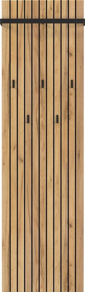 Attaccapanni da parete di colore naturale con effetto rovere 46 cm Libbiano – Germania