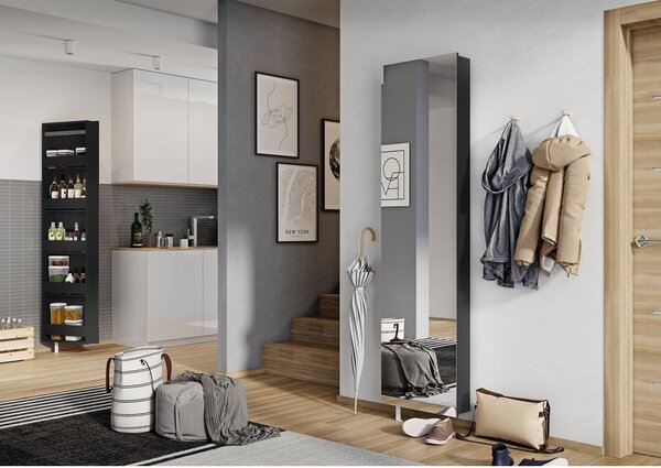 Mobile per ingresso color antracite 50x195x18 cm Rotary – Germania