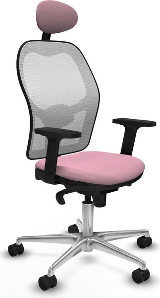 Sedia da ufficio con poggiatesta Piqueras y Crespo 2D086N1 Rosa