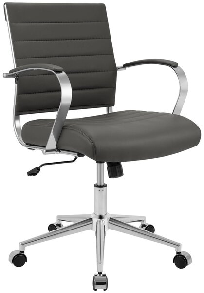 Sedia da ufficio Oakland - ecopelle - Grigia